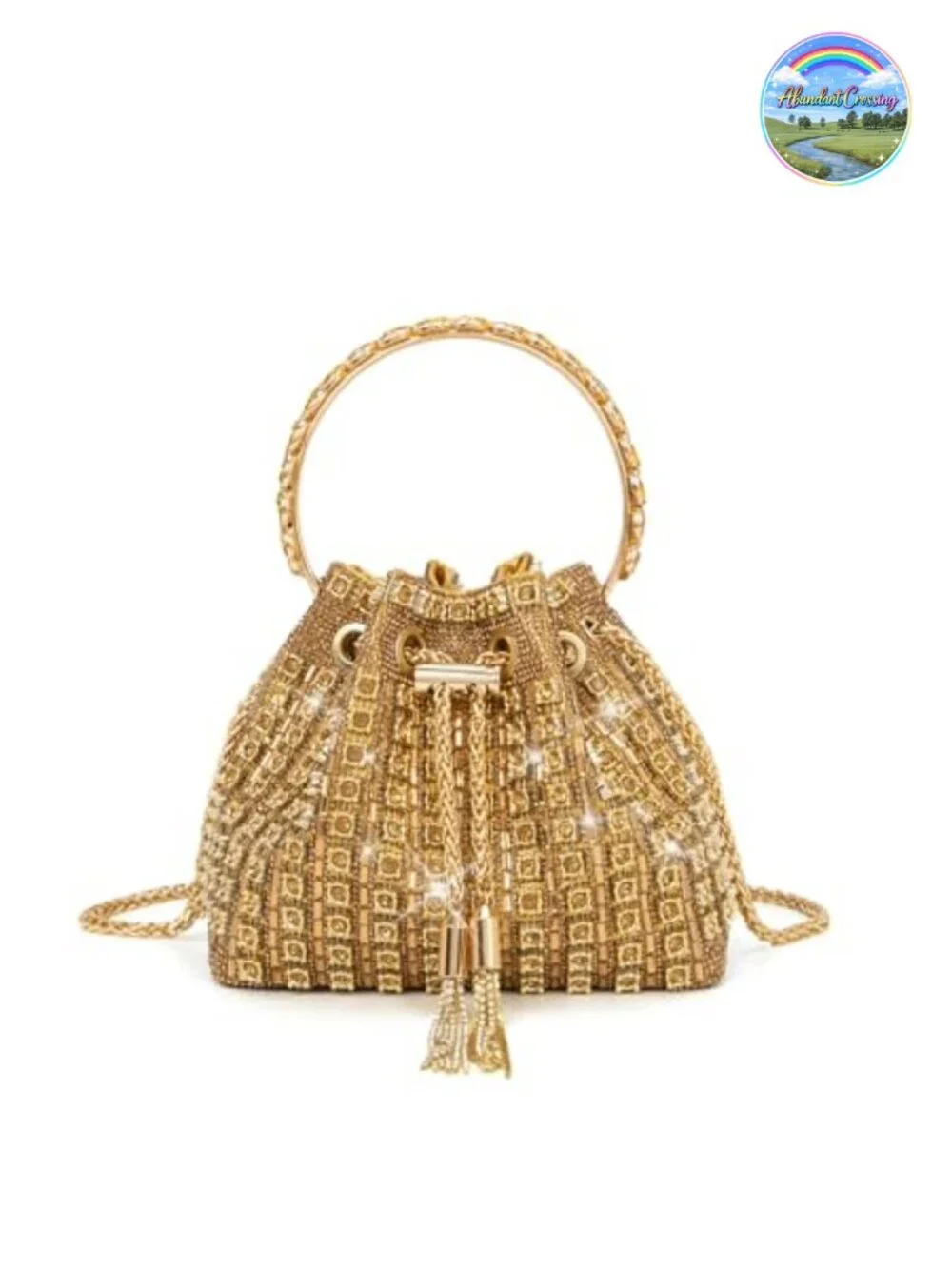 Sparkly Rhinestone Clutch Purse Evening Bag with Chain Handbag Women's